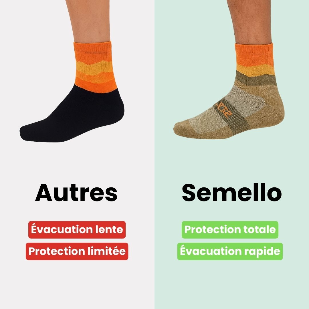 Mid-calf cycling socks in breathable knit, in green, orange, black, pink and blue