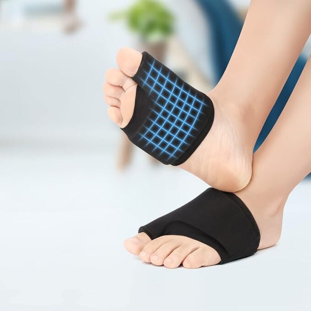 Cold therapy socks with gel packs that wrap around the foot for cooling relief
