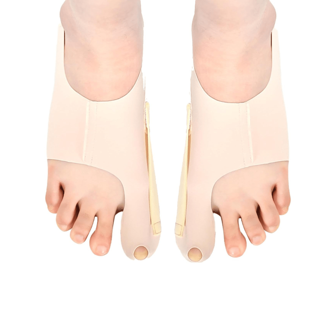 Ultra-thin corrector sock that wraps the big toe and stays hidden inside a shoe