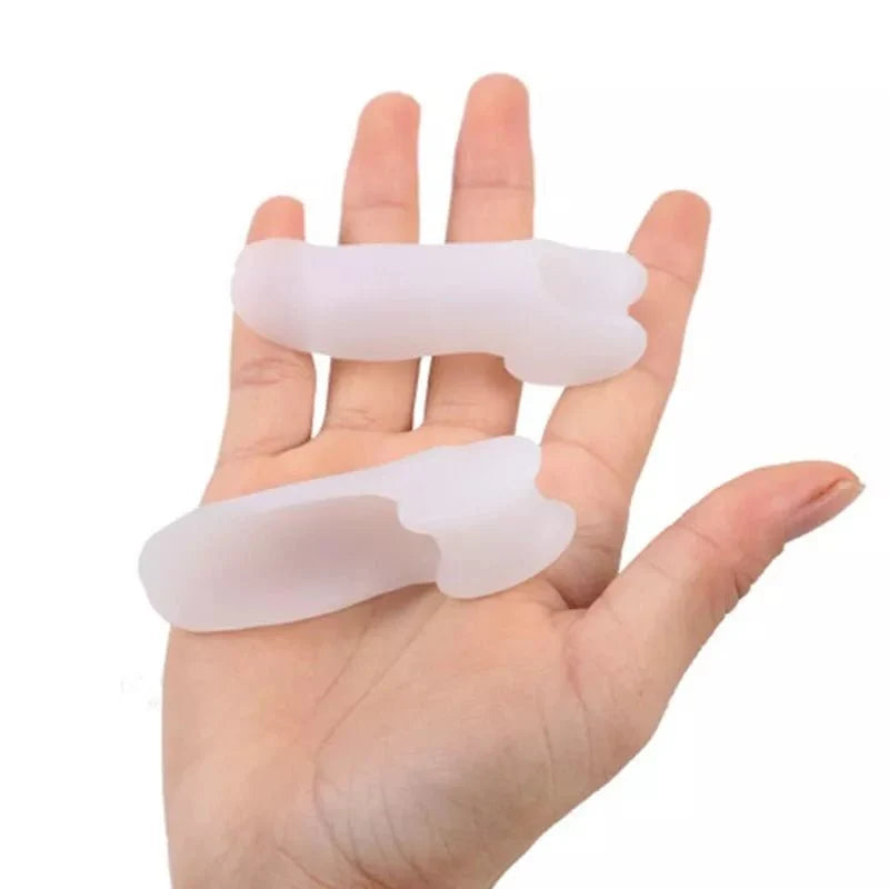 Small soft sleeve slipped over the little toe to cushion a tailor's bunion