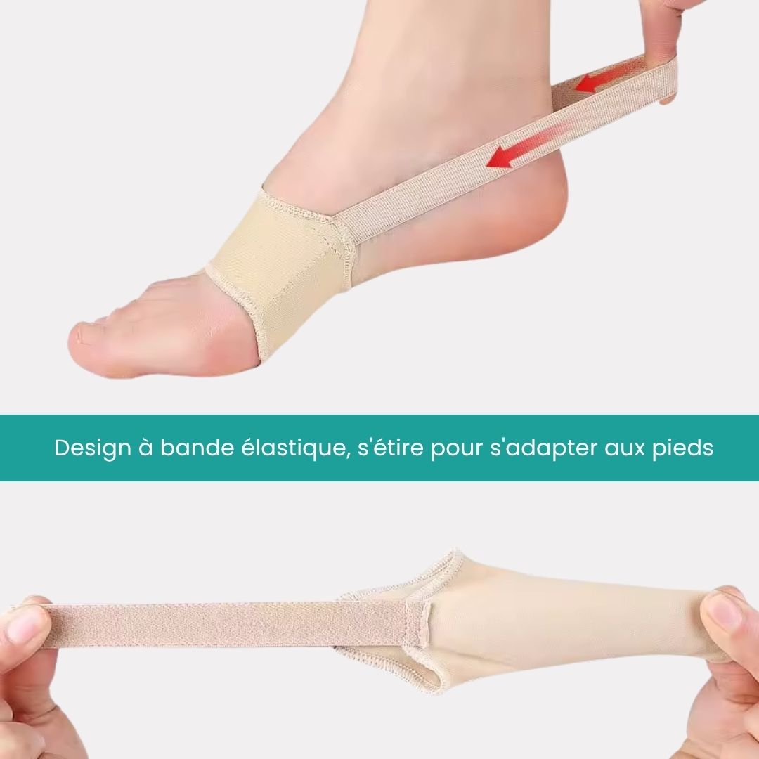 Small silicone sleeve slipped over the little toe to cushion rubbing