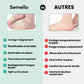 Small silicone sleeve slipped over the little toe to cushion rubbing