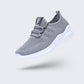 Women's orthopedic comfort sneakers with a breathable knit upper, in pink, gray, black or brown