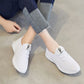 Women's orthopedic comfort sneakers with a breathable knit upper, in pink, gray, black or brown