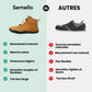 Waterproof winter barefoot shoes with a thin sole and warm lining, in brown, black, gray or blue