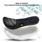 Invisible height increase insoles with a stacked lift, hidden under the heel inside a shoe