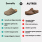 Suede leather mules open at the heel on a cork and leather sole, in taupe, black and navy