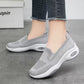 Pink orthopedic sneakers with a soft knit upper and cushioned arch support