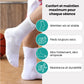 Ribbed technical sport socks with a compression arch band, in gray, white and black