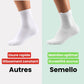 Ribbed technical sport socks with a compression arch band, in gray, white and black