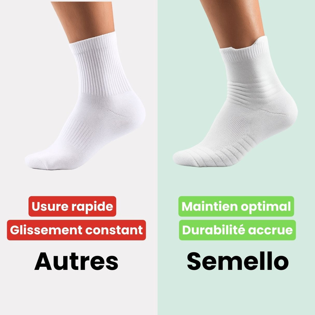 Ribbed technical sport socks with a compression arch band, in gray, white and black