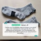 Ribbed technical sport socks with a compression arch band, in gray, white and black