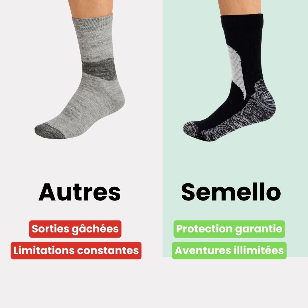 Waterproof outdoor socks pulled up the calf for hiking and cycling