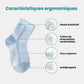 Four pairs of soft breathable cotton socks for children, worn on the foot and ankle