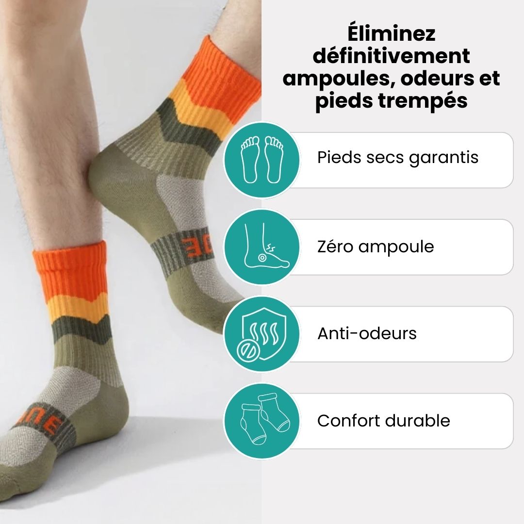 Mid-calf cycling socks in breathable knit, in green, orange, black, pink and blue