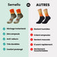 Mid-calf cycling socks in breathable knit, in green, orange, black, pink and blue