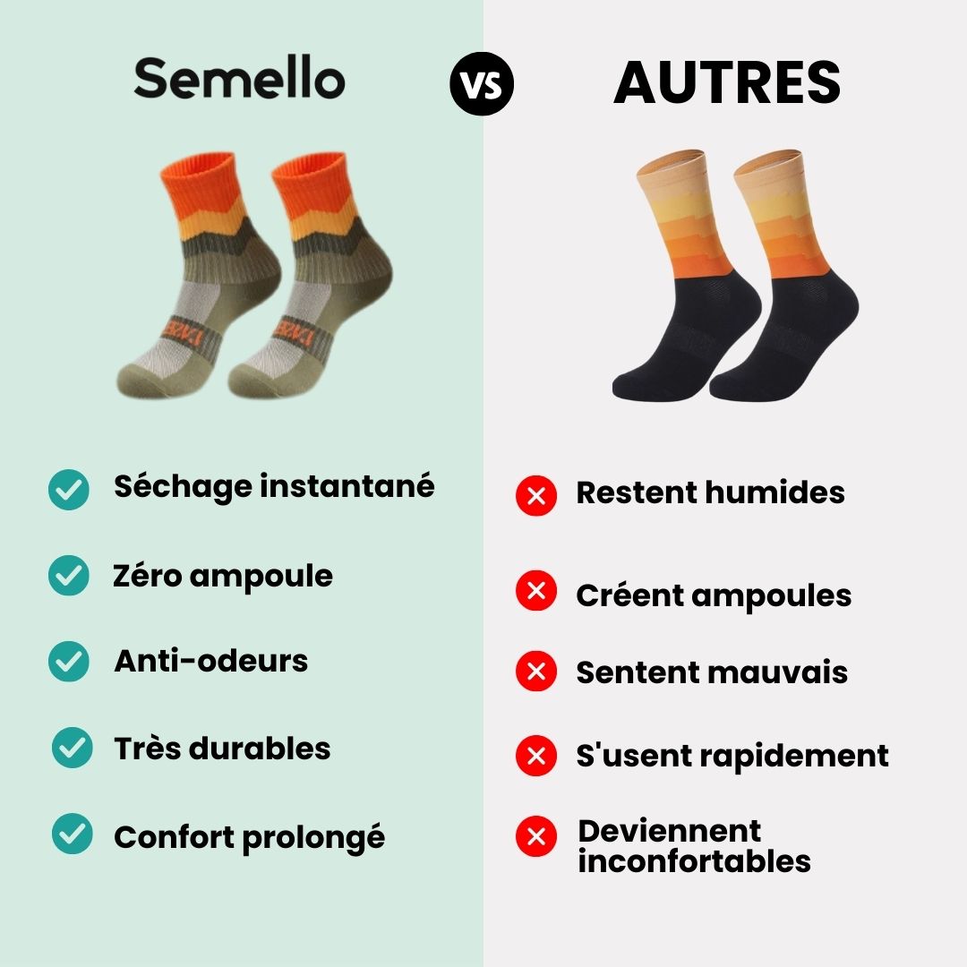 Mid-calf cycling socks in breathable knit, in green, orange, black, pink and blue
