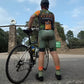 Mid-calf cycling socks in breathable knit, in green, orange, black, pink and blue