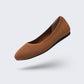 Orthopedic ballet flats with a soft rounded toe, in beige, black, gray, mustard yellow and brown