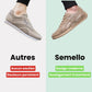Men's orthopedic sneakers with a cushioned midsole, in beige, dark gray and green