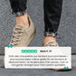 Men's orthopedic sneakers with a cushioned midsole, in beige, dark gray and green