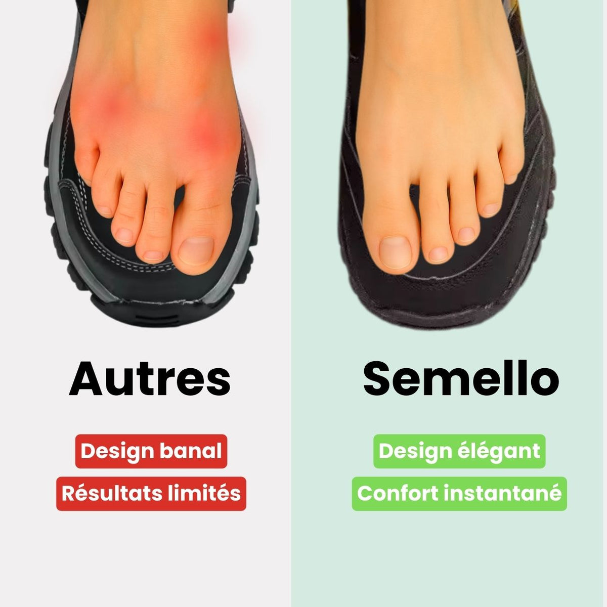Lace-up orthopedic walking shoes with a thick cushioned sole, in caramel and black