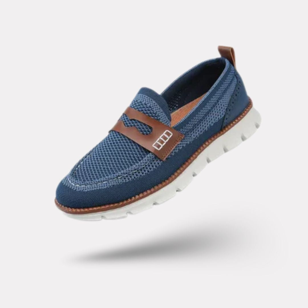 Men's slip-on orthopedic loafers with a padded collar and a cushioned insole
