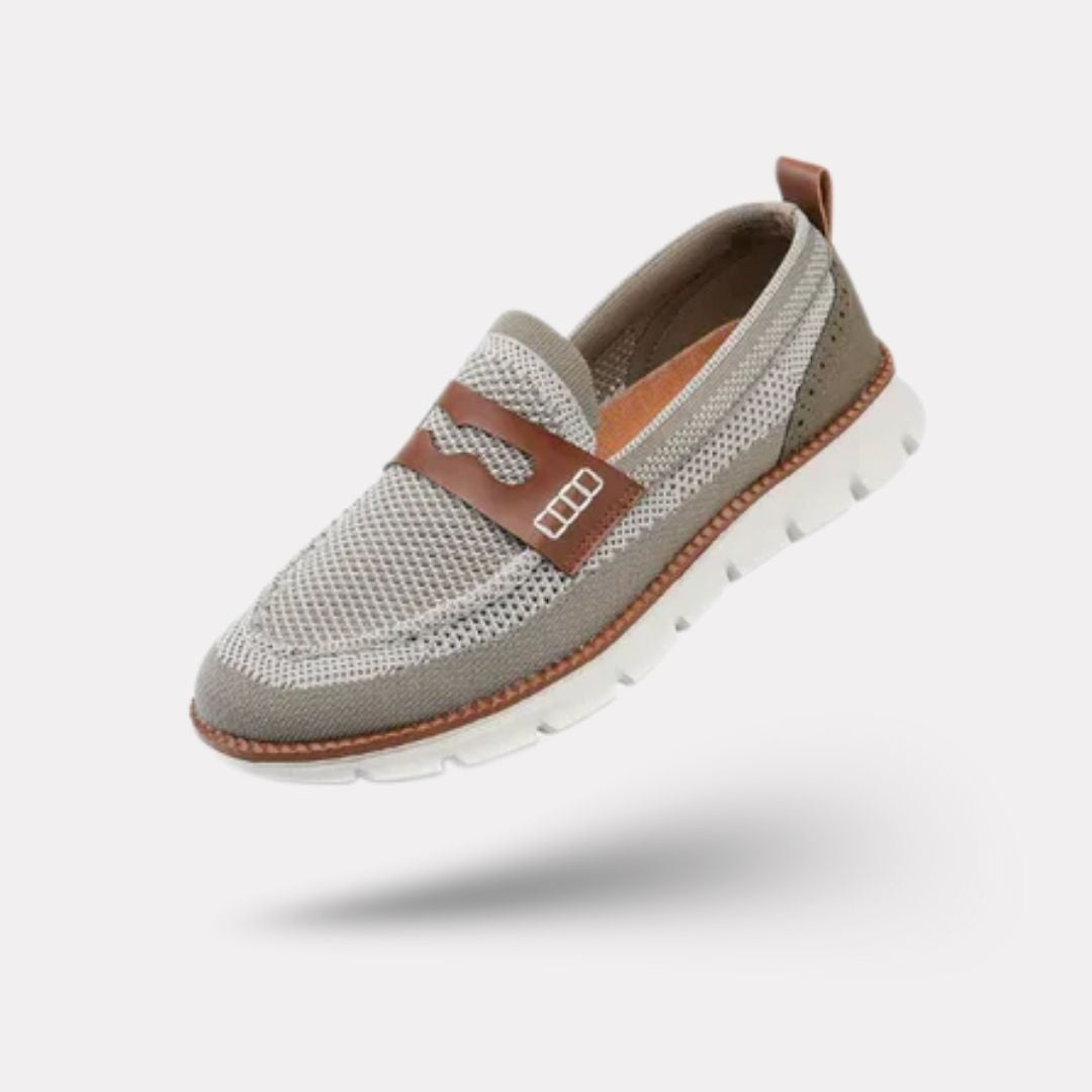 Men's slip-on orthopedic loafers with a padded collar and a cushioned insole