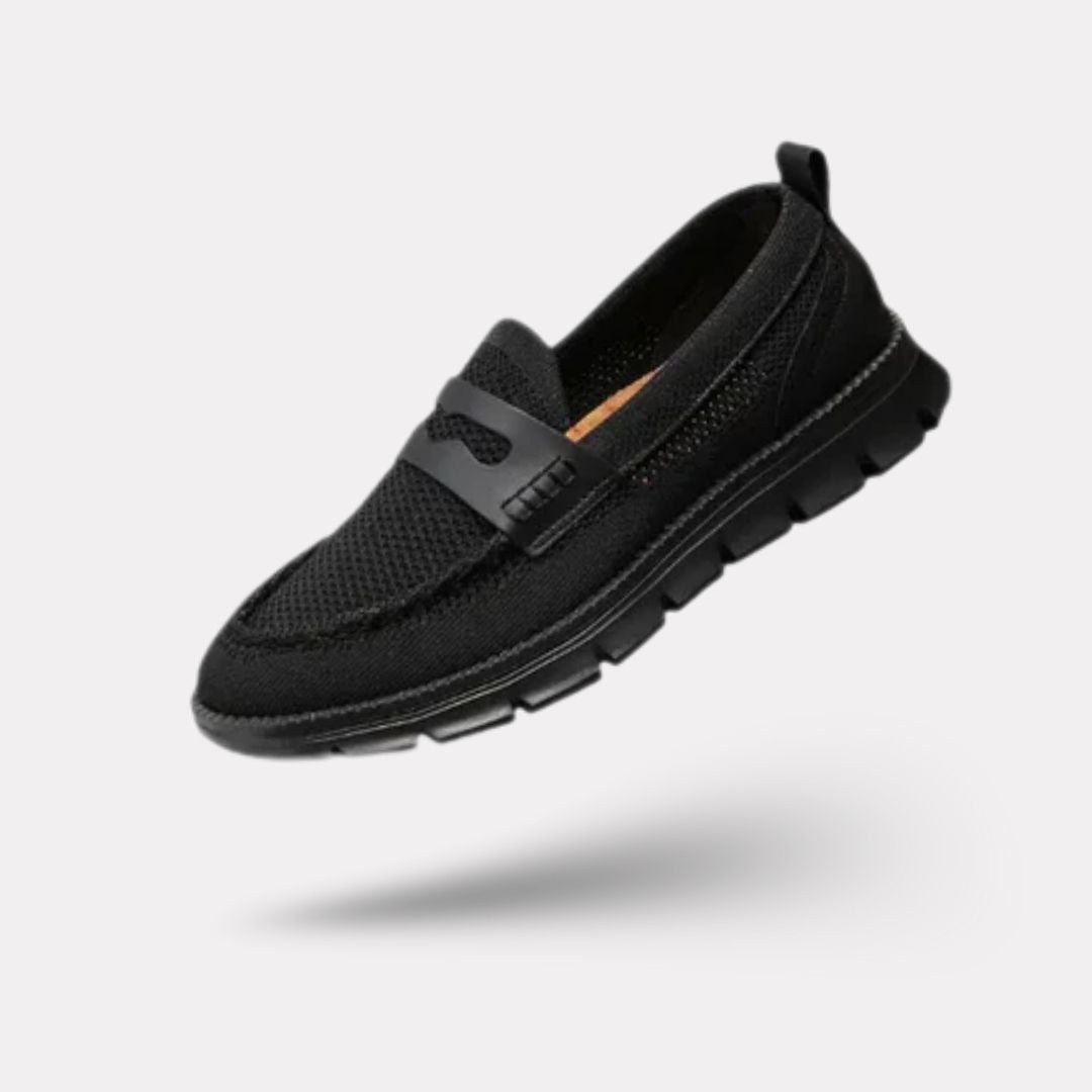 Men's slip-on orthopedic loafers with a padded collar and a cushioned insole