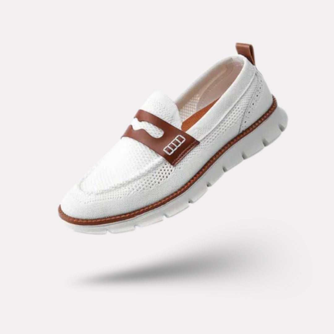 Men's slip-on orthopedic loafers with a padded collar and a cushioned insole