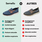 Men's slip-on orthopedic loafers with a padded collar and a cushioned insole