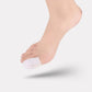 Soft sleeve worn over the big toe to cushion pressure inside the shoe