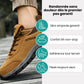 Dark gray hiking shoes with a lugged rubber outsole and a padded ankle collar