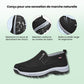 Black orthopedic walking shoes for men with a cushioned midsole and lace-up fit