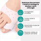 Soft discreet bunion corrector worn over the big toe joint inside a shoe