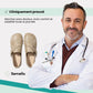 Khaki lace-up orthopedic walking shoes with a cushioned sole and roomy toe box