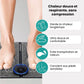 Flat EMS foot massager mat with electrode pads that the soles of the feet rest on