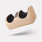 Heated electric foot massager in red, gold and black with an open cradle for both feet