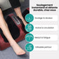 Heated electric foot massager in red, gold and black with an open cradle for both feet