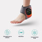 Padded heated foot massager with an open chamber that both feet slide into