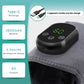 Padded heated foot massager with an open chamber that both feet slide into
