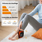 Padded heated foot massager with an open chamber that both feet slide into