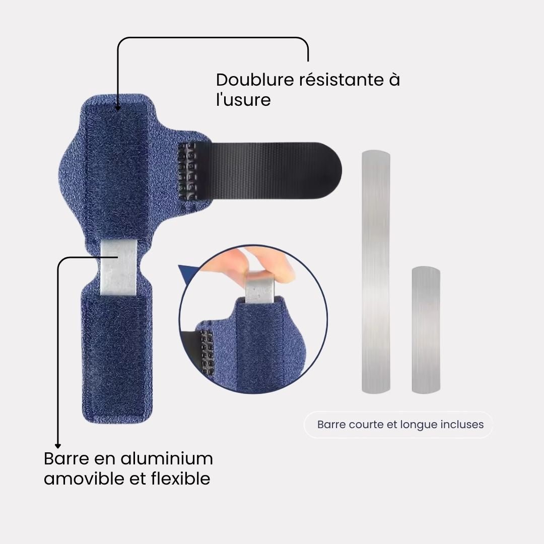 Claw toe correction splint that cradles the toes and holds them flat inside the shoe
