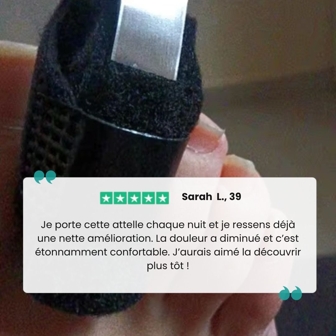 Claw toe correction splint that cradles the toes and holds them flat inside the shoe