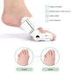 Bunion night splint strapped across the forefoot to hold the big toe straight overnight