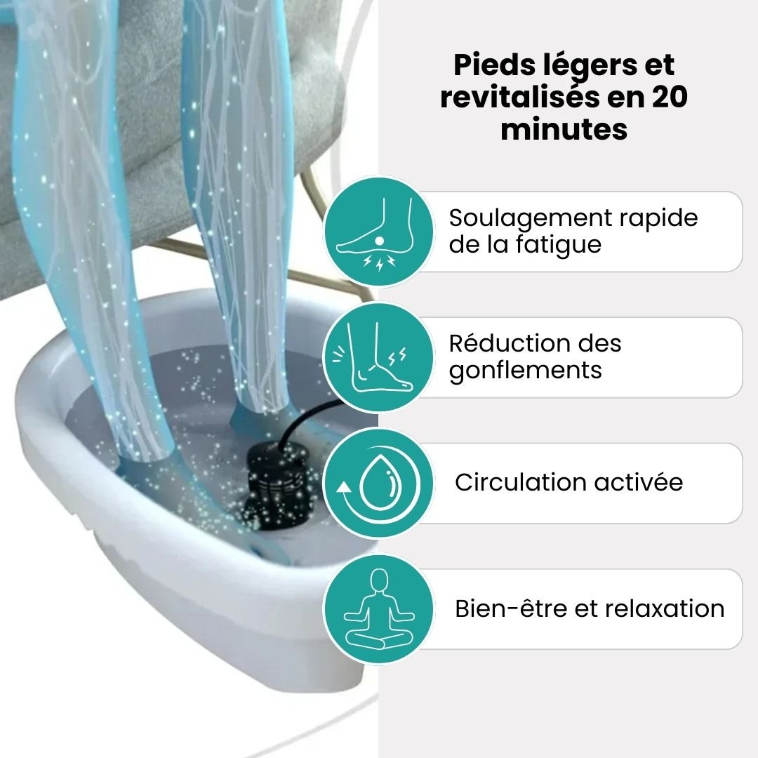 Detox foot bath basin deep enough to soak both feet up to the ankle