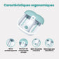 Foot spa bath tub with massaging bubble jets for soaking both feet