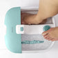 Foot spa bath tub with massaging bubble jets for soaking both feet