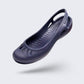 Women's ballet flats with a rounded toe and orthopedic cushioned insole, in black, pink, gold and blue