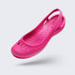 Women's ballet flats with a rounded toe and orthopedic cushioned insole, in black, pink, gold and blue